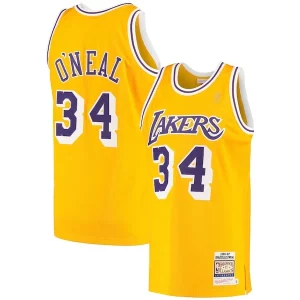Ideal Cool Lujoso Shaquille O'Neal Los Angeles Lakers 1996/97 Hardwood Classics Authentic Jersey Gold