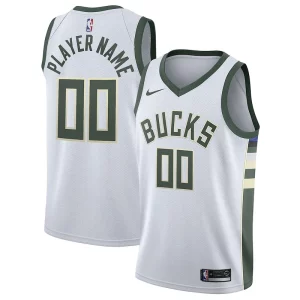 Ideal Elegante Milwaukee Bucks Nike 2020/21 Swingman Custom Jersey Association Edition White