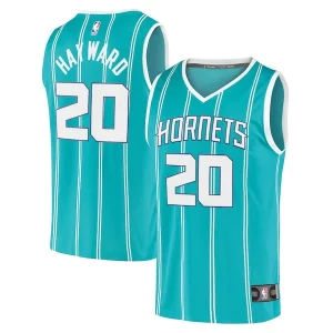 Ideal Gordon Hayward Charlotte Hornets 2020/21 Fast Break Replica Player Jersey Teal Icon Edition