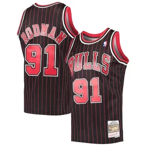 Ideal Increíble Dennis Rodman Chicago Bulls Hardwood Classics Swingman Jersey Black