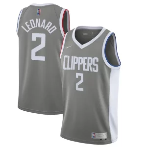 Ideal Kawhi Leonard LA Clippers Nike 2020/21 Swingman Player Jersey Gray Earned Edition