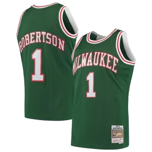 Ideal Oscar Robertson Milwaukee Bucks 1971/72 Hardwood Classics Swingman Jersey Green