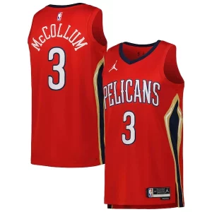 Ideal Perfecto Elegante CJ McCollum New Orleans Pelicans Jordan Brand Unisex Swingman Jersey Statement Edition Red