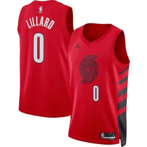 Increíble Bonito Robusto Damian Lillard Portland Trail Blazers Jordan Brand Unisex Swingman Jersey Statement Edition Red