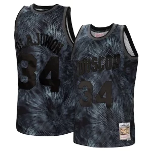Increíble Duradero Encantador Hakeem Olajuwon Houston Rockets Hardwood Classics 1993/94 Tie Dye Swingman Jersey Black