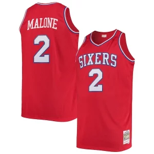 Increíble Elegante Genial Moses Malone Philadelphia 76ers 1982/83 Big & Tall Hardwood Classics Swingman Jersey Red
