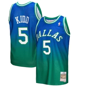 Increíble Genial Moderno Jason Kidd Dallas Mavericks 1994/95 Hardwood Classics Fadeaway Swingman Player Jersey Green/Navy