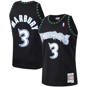 Increíble Ideal Stephon Marbury Minnesota Timberwolves 1997/98 Hardwood Classics Swingman Jersey Black