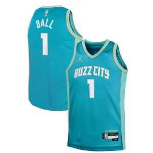 Increíble LaMelo Ball Charlotte Hornets Jordan Brand Youth Swingman Replica Jersey City Edition Teal