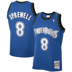 Increíble Latrell Sprewell Minnesota Timberwolves 2001/02 Hardwood Classics Swingman Jersey Blue