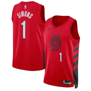 Fácil de llevar Fantástico Genial Anfernee Simons Portland Trail Blazers Jordan Brand Unisex Swingman Jersey Statement Edition Red
