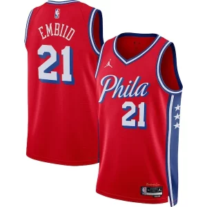 Increíble Perfecto Joel Embiid Philadelphia 76ers Jordan Brand Unisex Swingman Jersey Statement Edition Red