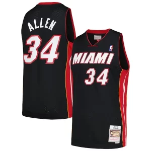 Increíble Ray Allen Miami Heat 2012/13 Hardwood Classics Swingman Jersey Black