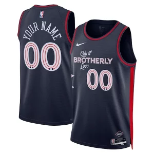 Increíble Robusto Moderno Philadelphia 76ers Nike Unisex 2023/24 Custom Swingman Jersey Navy City Edition