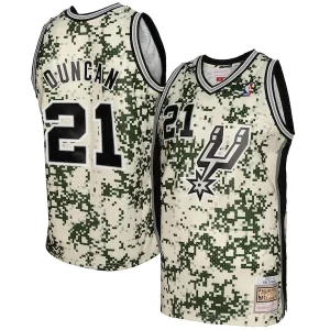 Increíble Tim Duncan San Antonio Spurs 2013/14 Swingman Jersey Camo