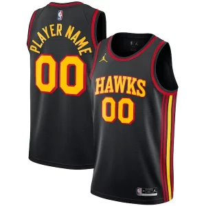 Lujoso Cool Versátil Atlanta Hawks Jordan Brand Swingman Custom Jersey Statement Edition Black