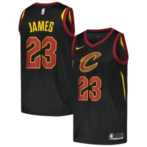 Lujoso Delicioso Hermoso LeBron James Cleveland Cavaliers Nike Swingman Player Jersey Statement Edition Black