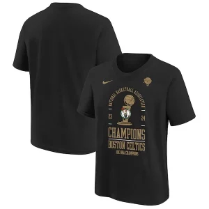 Lujoso Duradero Boston Celtics Nike Youth 18 Time NBA Finals Champions Locker Room T Shirt Black