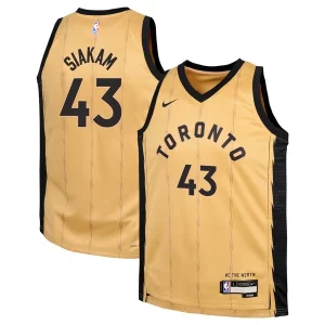 Lujoso Duradero Pascal Siakam Toronto Raptors Nike Youth Swingman Replica Jersey City Edition Gold