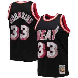 Lujoso Encantador Alonzo Mourning Miami Heat 1996/97 Hardwood Classics NBA 75th Anniversary Diamond Swingman Jersey Black