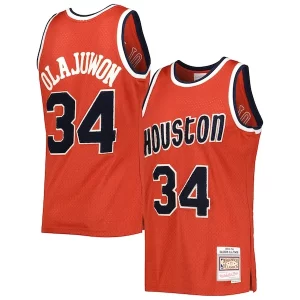 Lujoso Encantador Estupendo Hakeem Olajuwon Houston Rockets 1993/94 Hardwood Classics Off Court Swingman Jersey Red
