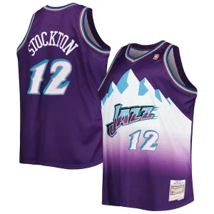 Lujoso Encantador John Stockton Utah Jazz Big & Tall Hardwood Classics 1996/97 Swingman Jersey Purple