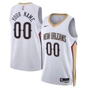 Lujoso Fácil de llevar New Orleans Pelicans Nike Unisex Swingman Custom Jersey White Association Edition