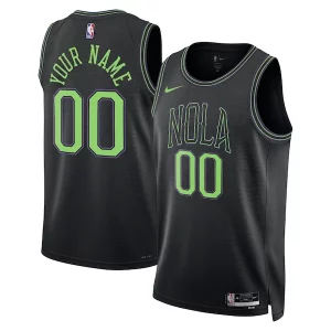 Lujoso Hermoso Fantástico New Orleans Pelicans Nike Unisex 2023/24 Custom Swingman Jersey Black City Edition