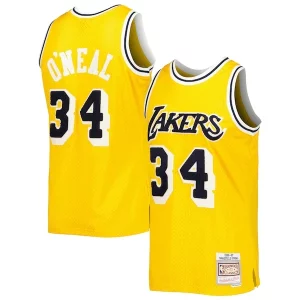 Lujoso Ideal Original Shaquille O'Neal Los Angeles Lakers 1996/97 Hardwood Classics Off Court Swingman Jersey Yellow