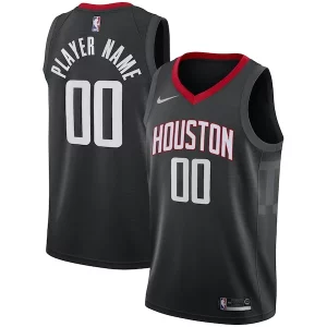 Lujoso Robusto Resistente Houston Rockets Nike Swingman Custom Jersey Black Statement Edition
