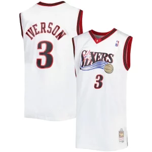 Magnífico Allen Iverson Philadelphia 76ers Big & Tall Hardwood Classics 1996/97 Swingman Jersey White/Black/Red/Royal