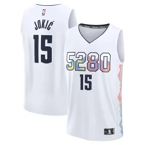 Delicioso Atractivo Lujoso Nikola Jokic Denver Nuggets Youth 2024/25 Fast Break Player Jersey City Edition White