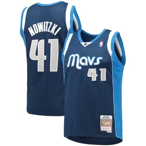 Magnífico Dirk Nowitzki Dallas Mavericks 2011/12 Hardwood Classics Swingman Jersey Navy