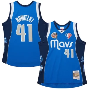 Elegante Clásico Único Dirk Nowitzki Dallas Mavericks Unisex Hall of Fame Class of 2023 Throwback Swingman Jersey Blue