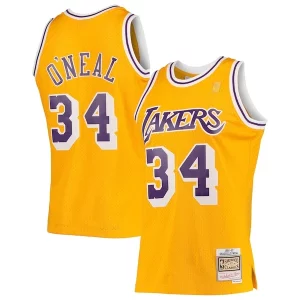 Magnífico Genial Cool Shaquille O'Neal Los Angeles Lakers 1996/97 Hardwood Classics Swingman Jersey Gold/Purple/Royal