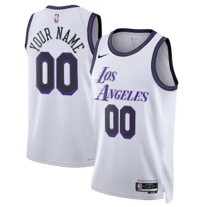 Magnífico Los Angeles Lakers Nike Unisex 2022/23 Swingman Custom Jersey City Edition White