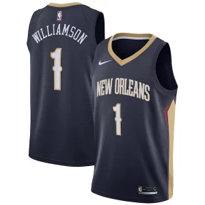 Magnífico Lujoso Fácil de llevar Zion Williamson New Orleans Pelicans Nike 2019 NBA Draft First Round Pick Swingman Jersey Navy Icon Edition/White