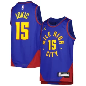 Magnífico Práctico Nikola Jokic Denver Nuggets Jordan Brand Youth Swingman Jersey Statement Edition Blue