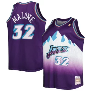 Maravilloso Clásico Único Karl Malone Utah Jazz Big & Tall Hardwood Classics 1996/97 Swingman Jersey Purple/White