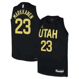 Maravilloso Comodo Ideal Lauri Markkanen Utah Jazz Jordan Brand Youth Swingman Jersey Statement Edition Black