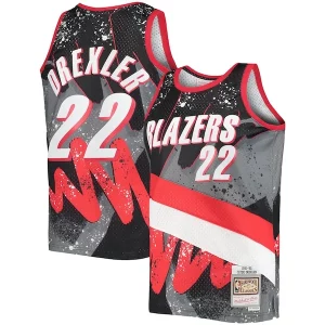 Maravilloso Delicioso Clyde Drexler Portland Trail Blazers Hardwood Classics 1991/92 Hyper Hoops Swingman Jersey Black