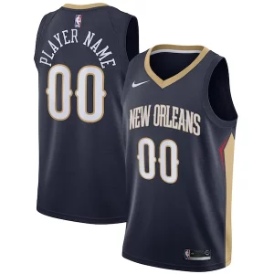 Maravilloso Ideal Bonito New Orleans Pelicans Nike Swingman Custom Jersey Navy Icon Edition