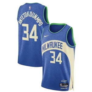 Maravilloso Moderno Giannis Antetokounmpo Milwaukee Bucks Nike Unisex 2023/24 Swingman Jersey Blue City Edition