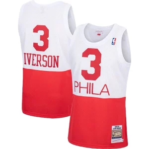 Maravilloso Resistente Allen Iverson Philadelphia 76ers 2003/04 Hardwood Classics Authentic Jersey White/Black/Red