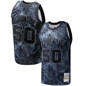 Maravilloso Resistente David Robinson San Antonio Spurs Hardwood Classics 1998/99 Tie Dye Swingman Jersey Black