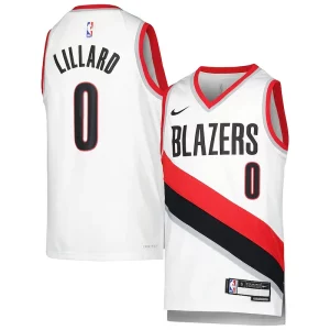 Moderno Damian Lillard Portland Trail Blazers Nike Youth Swingman Jersey Association Edition White