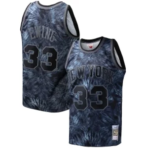 Moderno Elegante Patrick Ewing New York Knicks Hardwood Classics 1991/92 Tie Dye Swingman Jersey Black