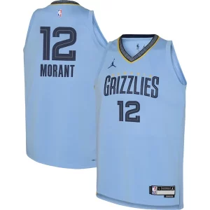 Moderno Magnífico Ja Morant Memphis Grizzlies Jordan Brand Youth Swingman Jersey Statement Edition Light Blue
