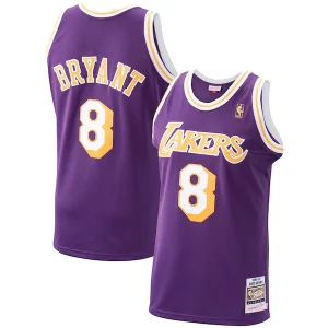 Moderno Original Men's Los Angeles Lakers Kobe Bryant Purple 1996/97 Hardwood Classics Authentic Jersey/Gold/Royal