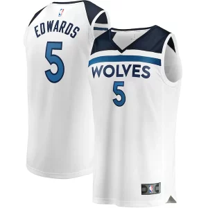 Original Anthony Edwards Minnesota Timberwolves Youth Fast Break Replica Player Jersey Association Edition White